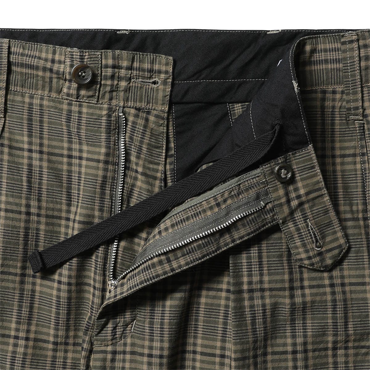 CARLYLE PANT Olive/Brown Check | Bodega – Bodega Store