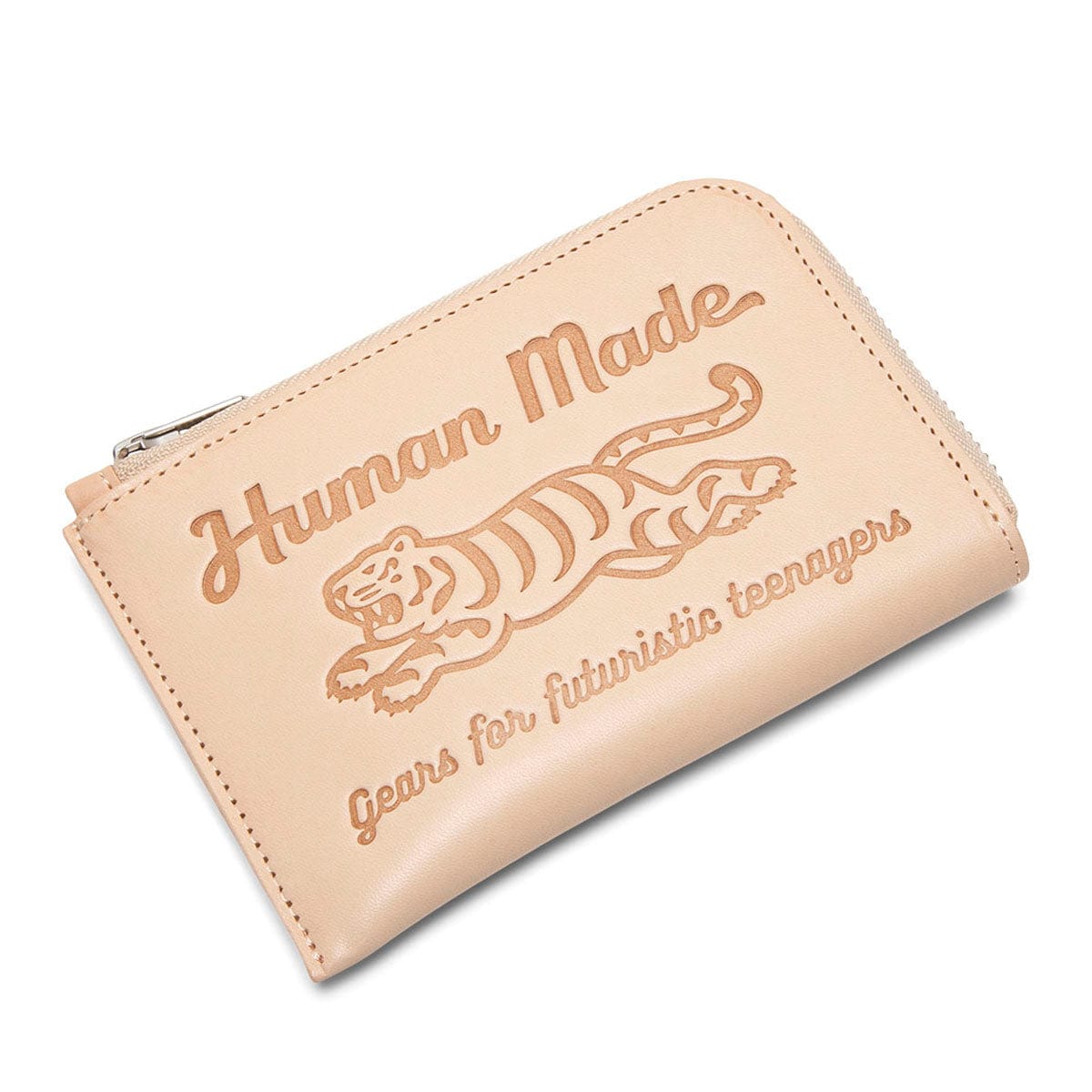 HUMAN MADE LEATHER WALLET BEIGE - 折り財布