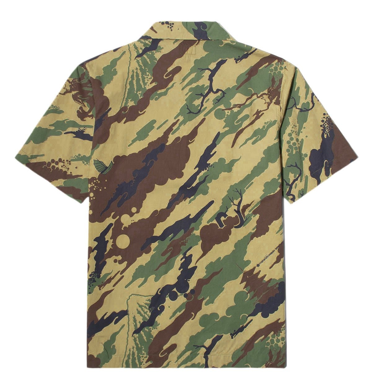 Camo Camp Collar Shirt Woodland – Bodega