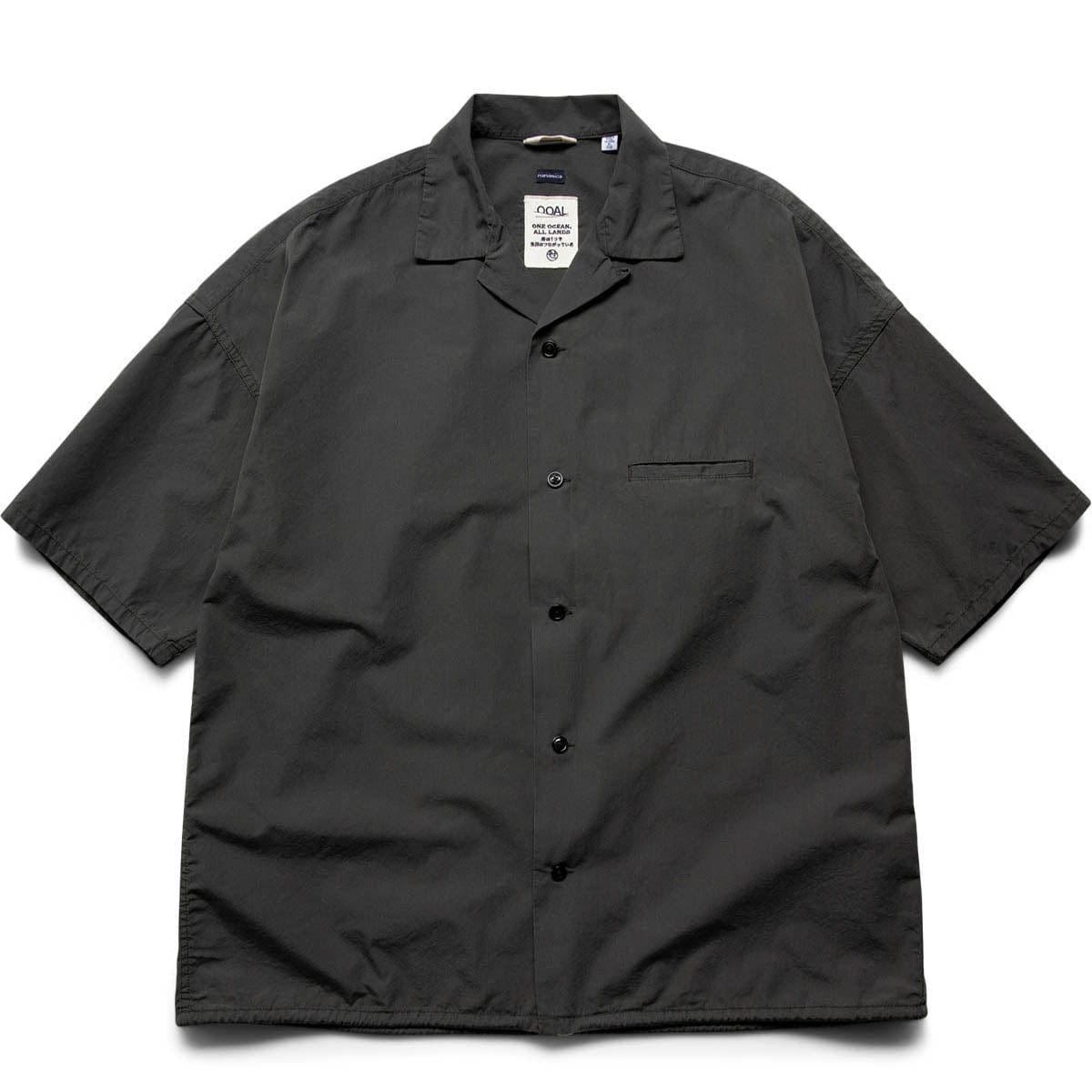 GmarShops – GmarShops Store | OPEN COLLAR WIND H/S SHIRT Charcoal