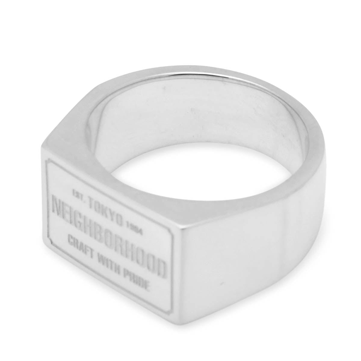 NEIGHBORHOOD SILVER SIGNET RING-