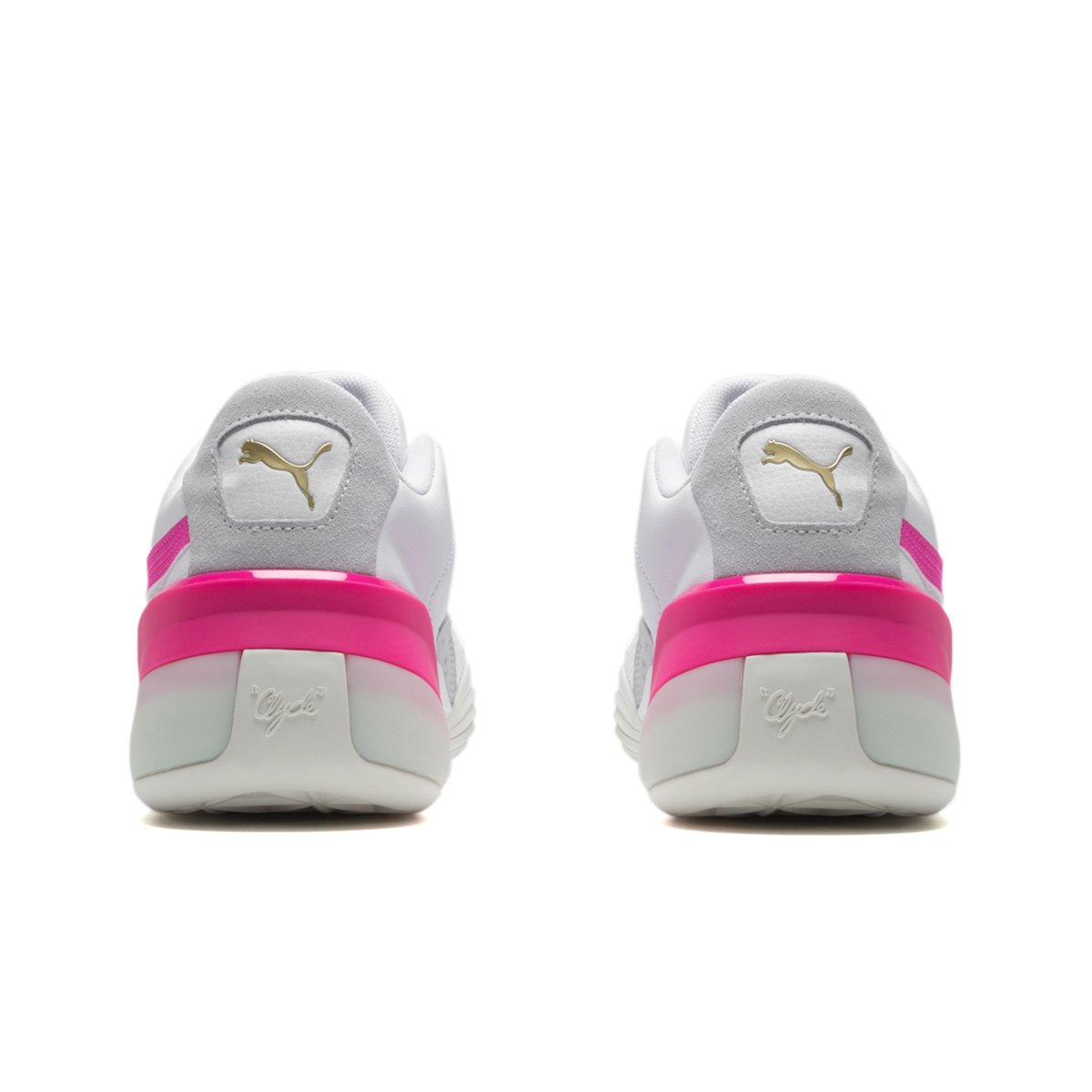 puma white and pink shoes