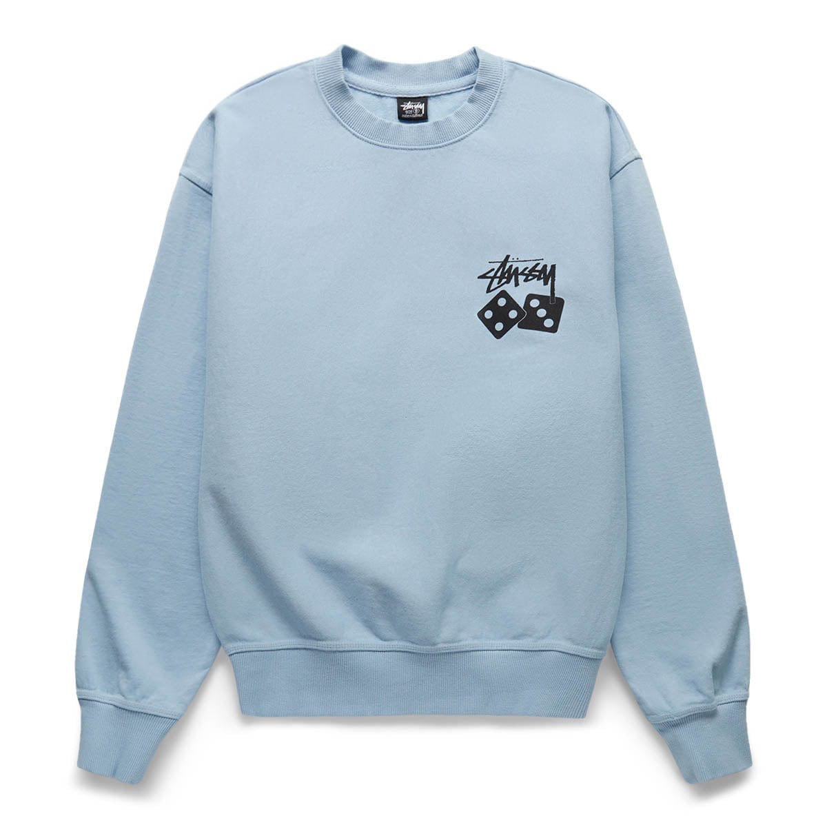 DICE PIGMENT DYED CREWNECK SKY BLUE | Bodega