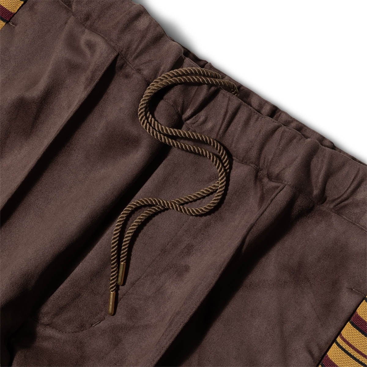 SYNTHETIC SUEDE TRACK PANTS Brown