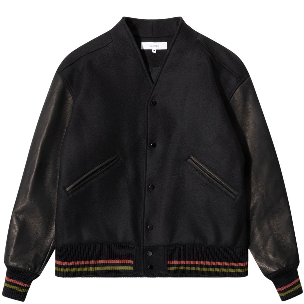 WA-NECK STADIUM JACKET Black