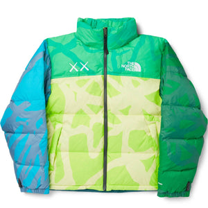 XX KAWS RETRO 1996 NUPTSE JACKET Safety Green | GmarShops | V-neck