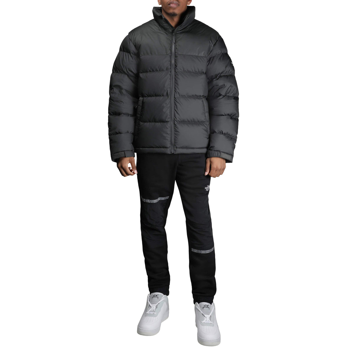 the north face black label 1992 nuptse jacket asphalt grey