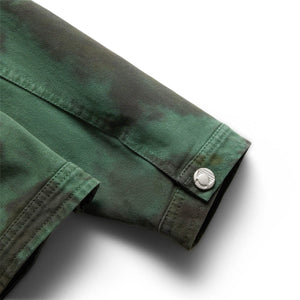 CREASE-DYE BOXED BLOUSON STAIN GREEN | IetpShops