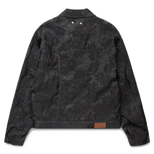 UP JACKET BLACK - GmarShops - FLOWER SHEER ZIP