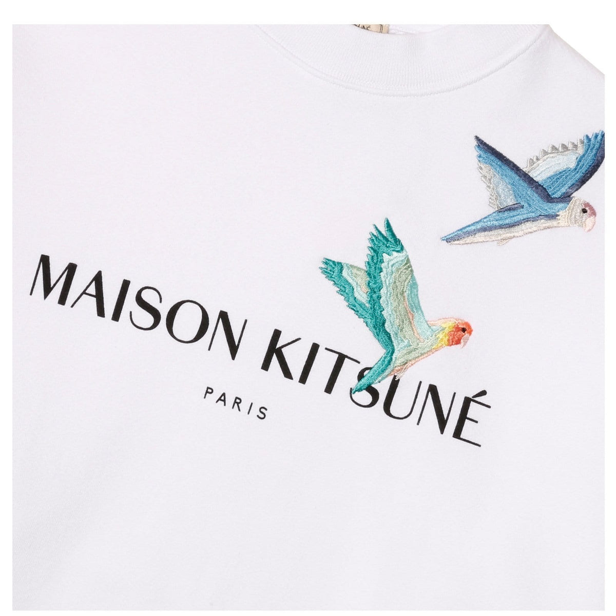 maison kitsune love birds sweatshirt