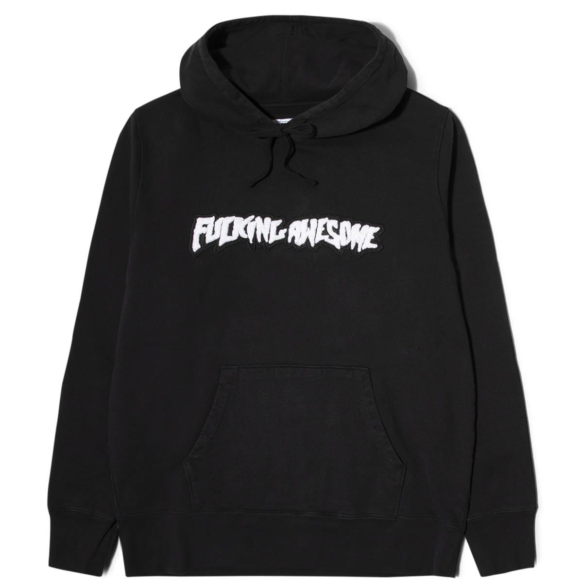 GARMENT DYED CHENILLE LOGO HOODIE Black – Bodega Store