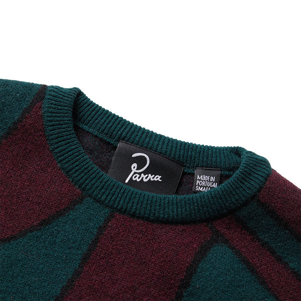 DISTORTED WAVES KNITTED PULLOVER PINE GREEN | Bodega – Bodega Store