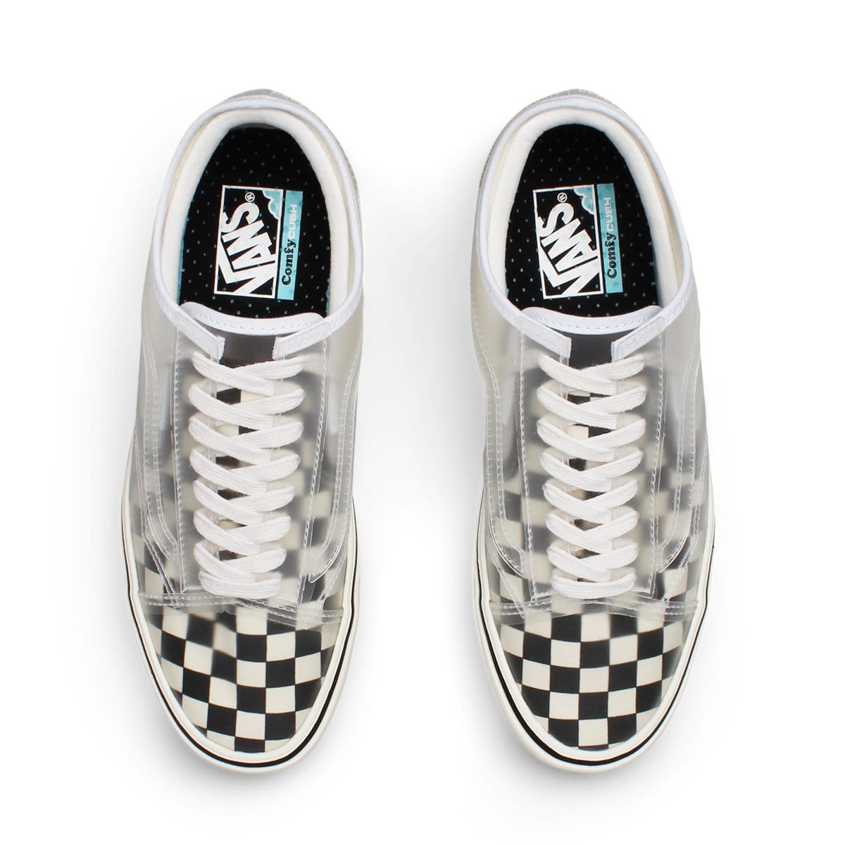 vans checkerboard slip on comfycush