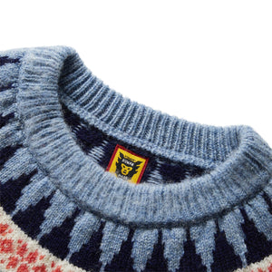 DUCK JACQUARD KNIT BLUE | GmarShops – GmarShops Store