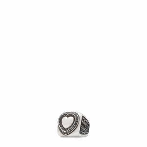 HEART COLLEGE RING Silver – Bodega Store