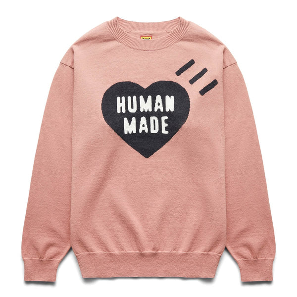 HUMAN MADE HEART L/S KNIT SWEATER PINK M | www.jarussi.com.br