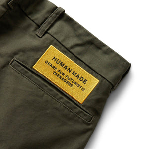 PRINT CHINO PANTS OLIVE DRAB | Bodega