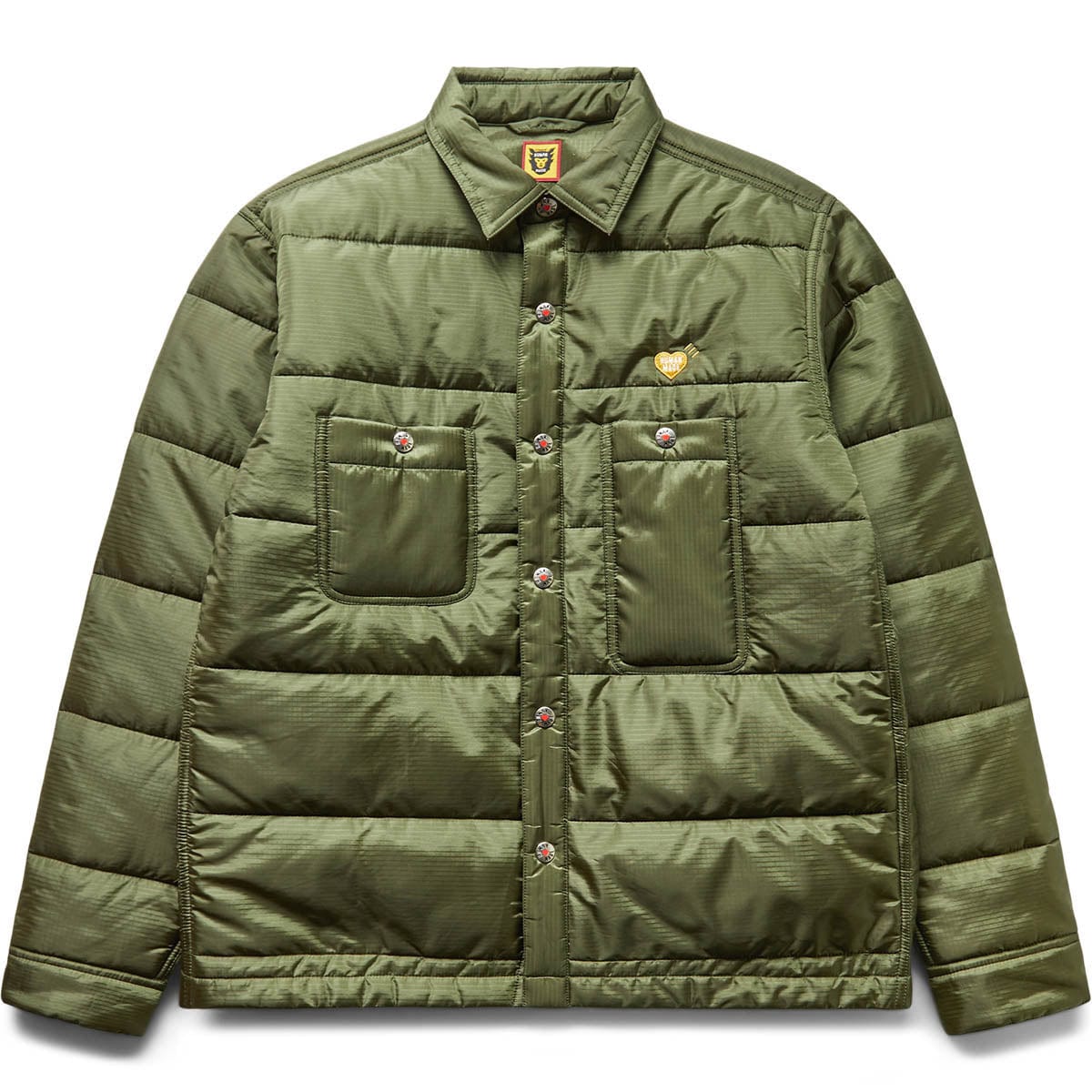 QUILTED SHIRT JACKET OLIVE DRAB | Bodega