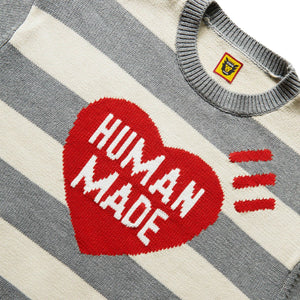 新発売 HUMAN Heart MADE Striped - Heart Knit Sweater Sweater