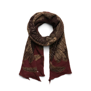 Kapital Ohwashi Wool Scarf, Burgundy