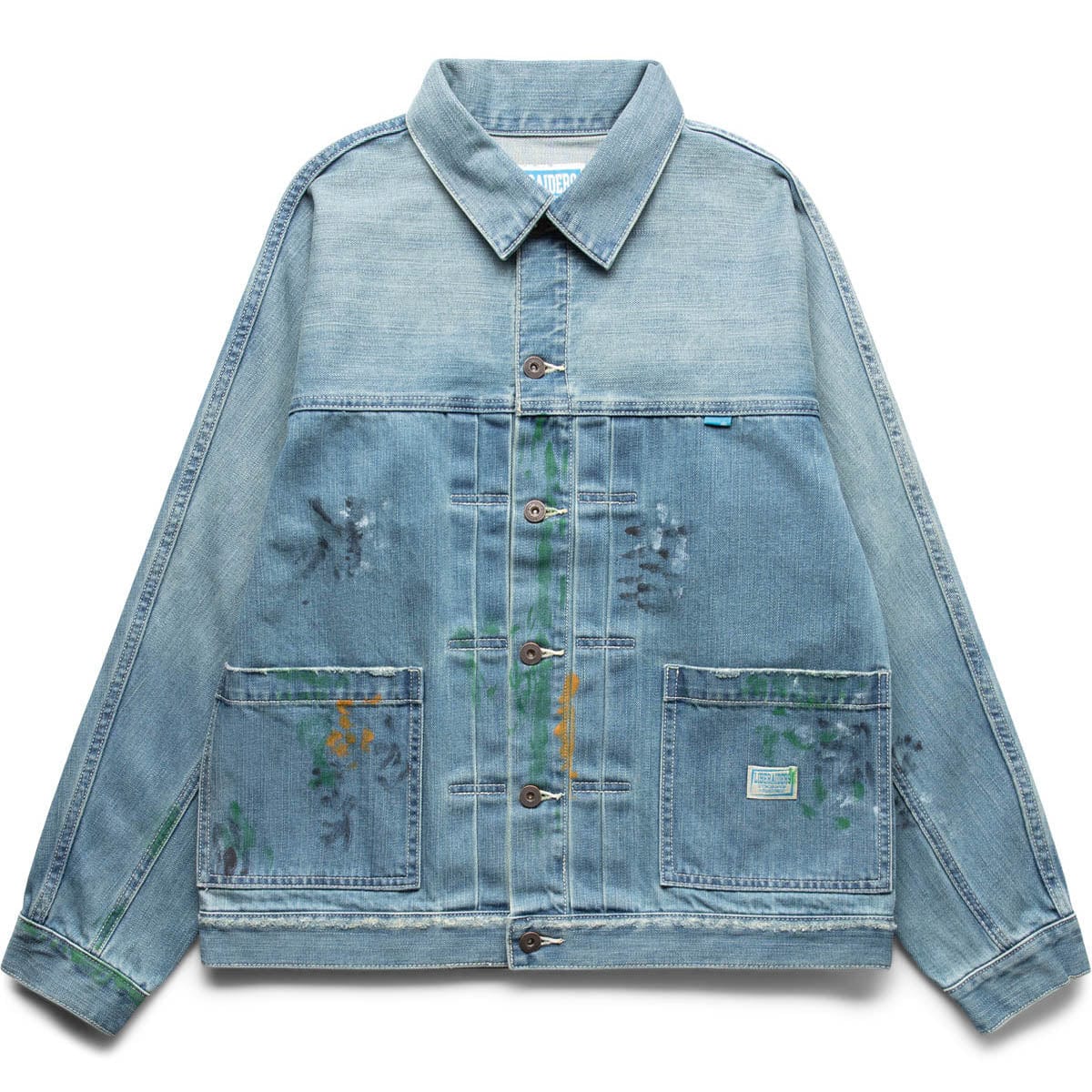 PAINT SPLATTER DENIM JACKET LIGHT BLUE | Bodega