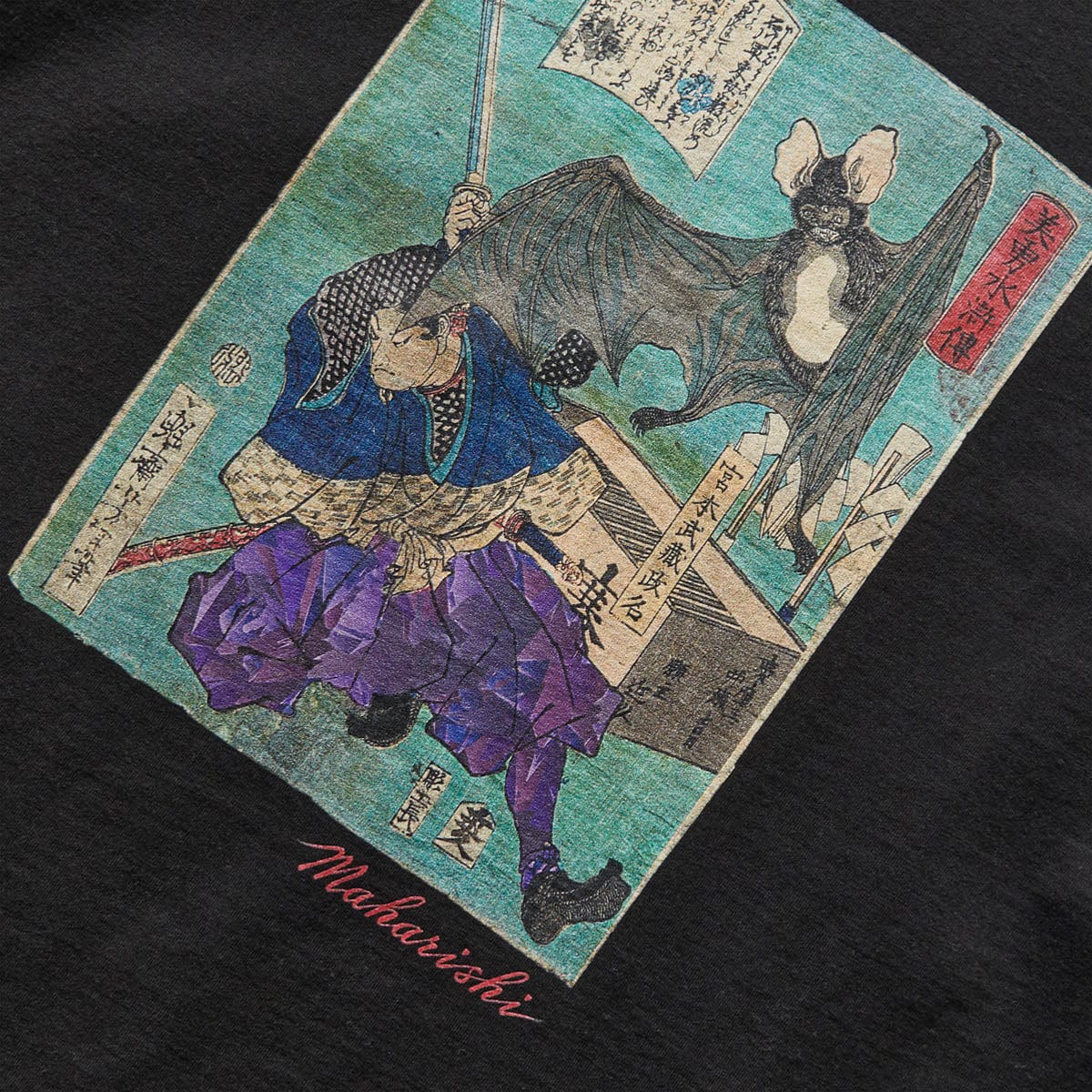 MUSASHI VS. BAT T | SHIRT BLACK - rib-trimmed crew-neck sweatshirt