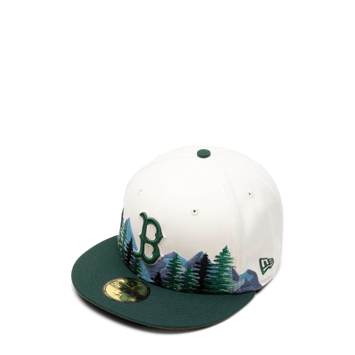 New Era Oakland A's Outdoor 59FIFTY Mens Fitted Hat White Green