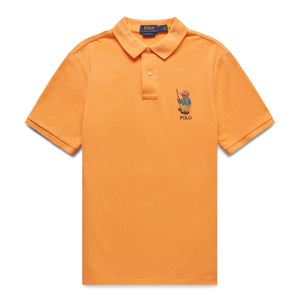 long sleeve polo t-shirt logo print in gray | GmarShops – Store | FISHING POLO FAIR ORANGE