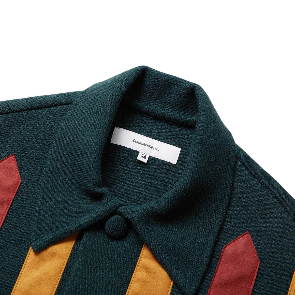 FAUX SUEDE SUEDE RASTA KNIT CARDIGAN DARK GREEN | GmarShops