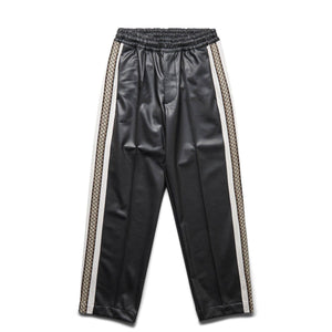 SYNTHETIC LEATHER TRACK PANTS BLACK | GmarShops – GmarShops Store