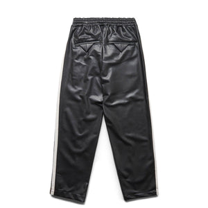 SYNTHETIC LEATHER TRACK PANTS BLACK | Bodega