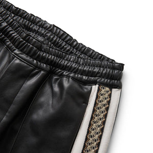 SYNTHETIC LEATHER TRACK PANTS BLACK | Bodega