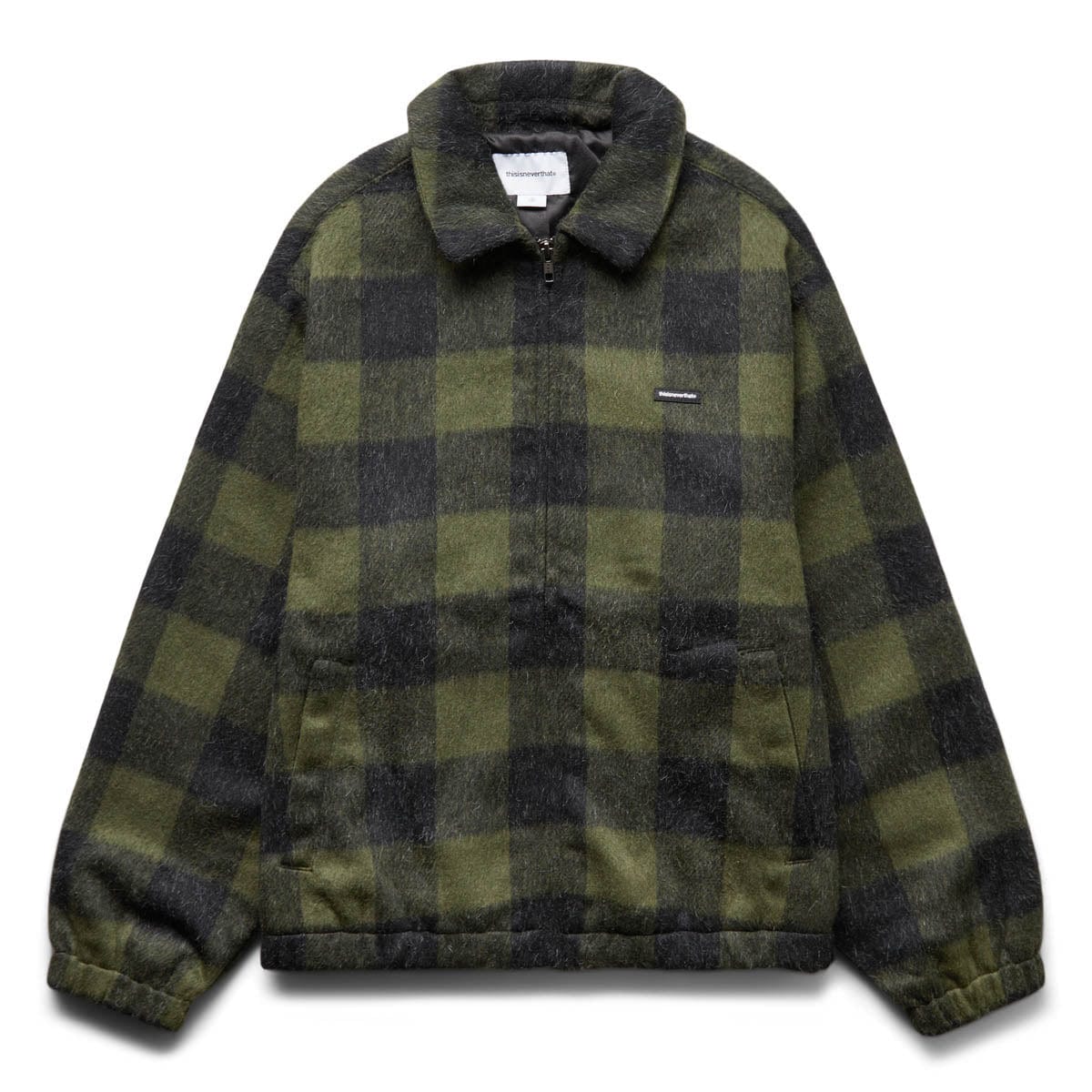 thisisneverthat Brushed Check Zip Jacket