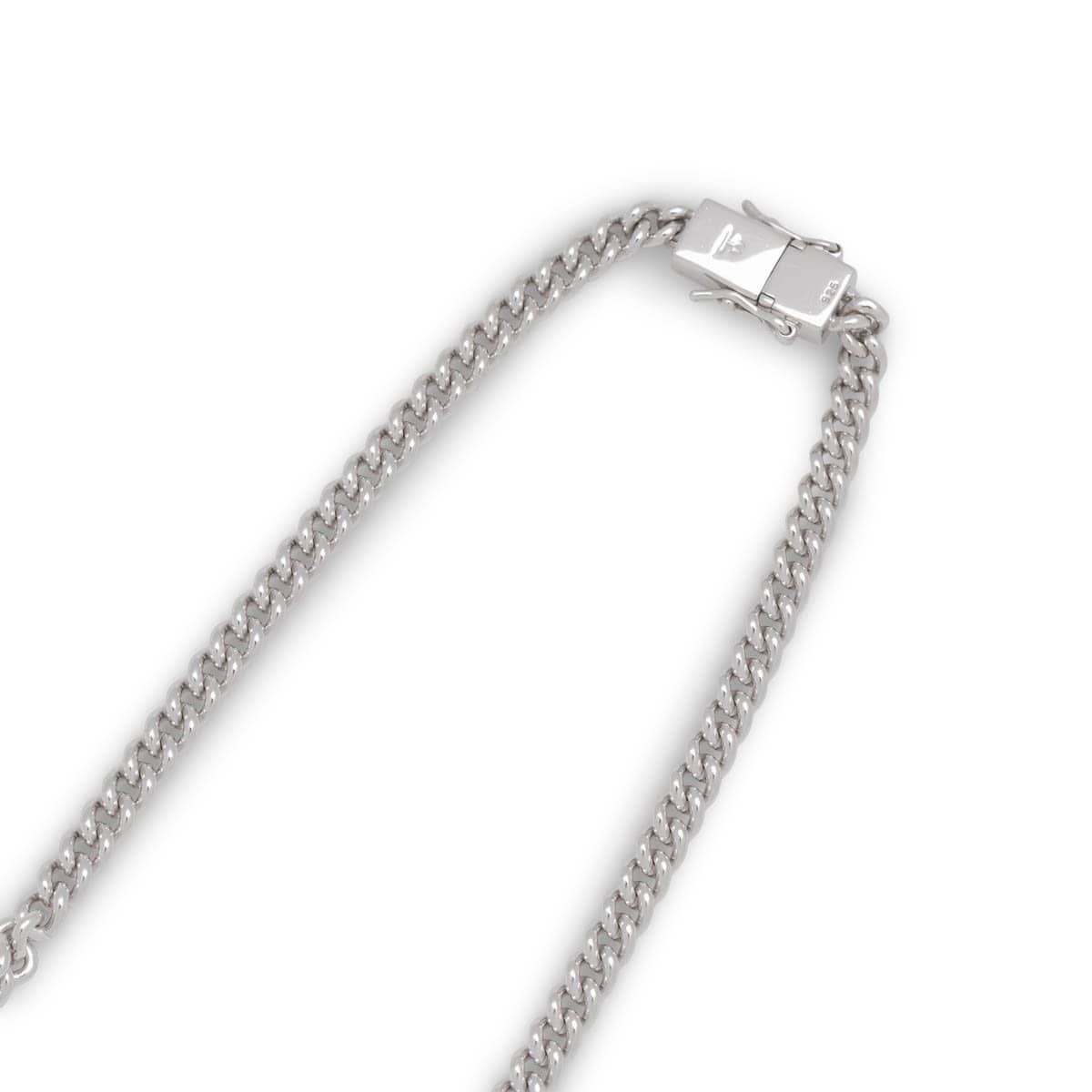 ROUNDED CURB CHAIN THIN Silver