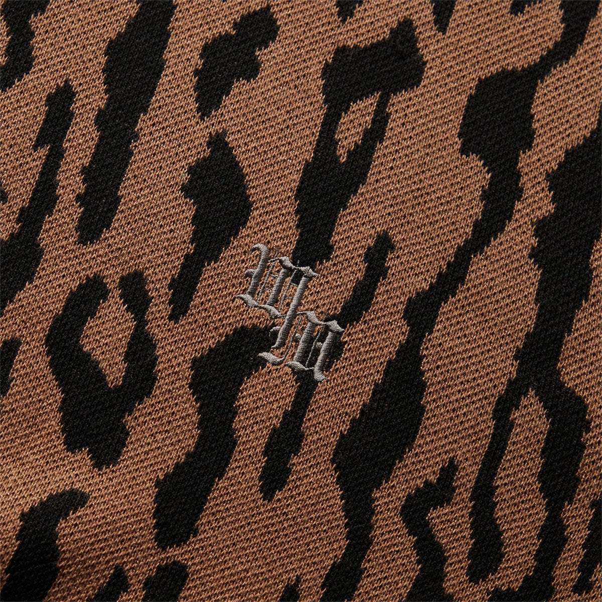 LEOPARD KNIT POLO SHIRT BROWN | Bodega – Bodega Store