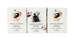 Asana candle collection packaged
