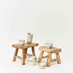 Mini elm wood stools