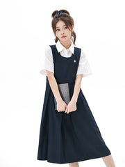 Hana Jk Uniform Pleated Dress-Dresses-ntbhshop