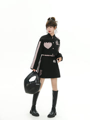 Racing Girl Crop Jacket & Mini Skirt-Outfit Sets-ntbhshop