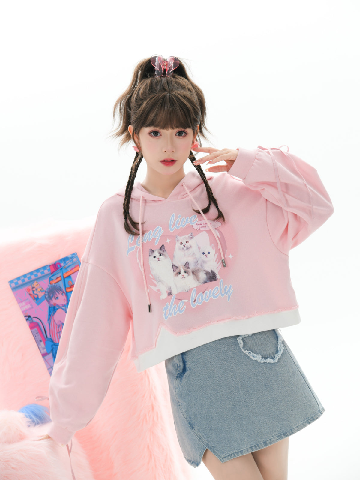 Lotso Huggin Bear Knit Vest & Crop Hoodie-ntbhshop