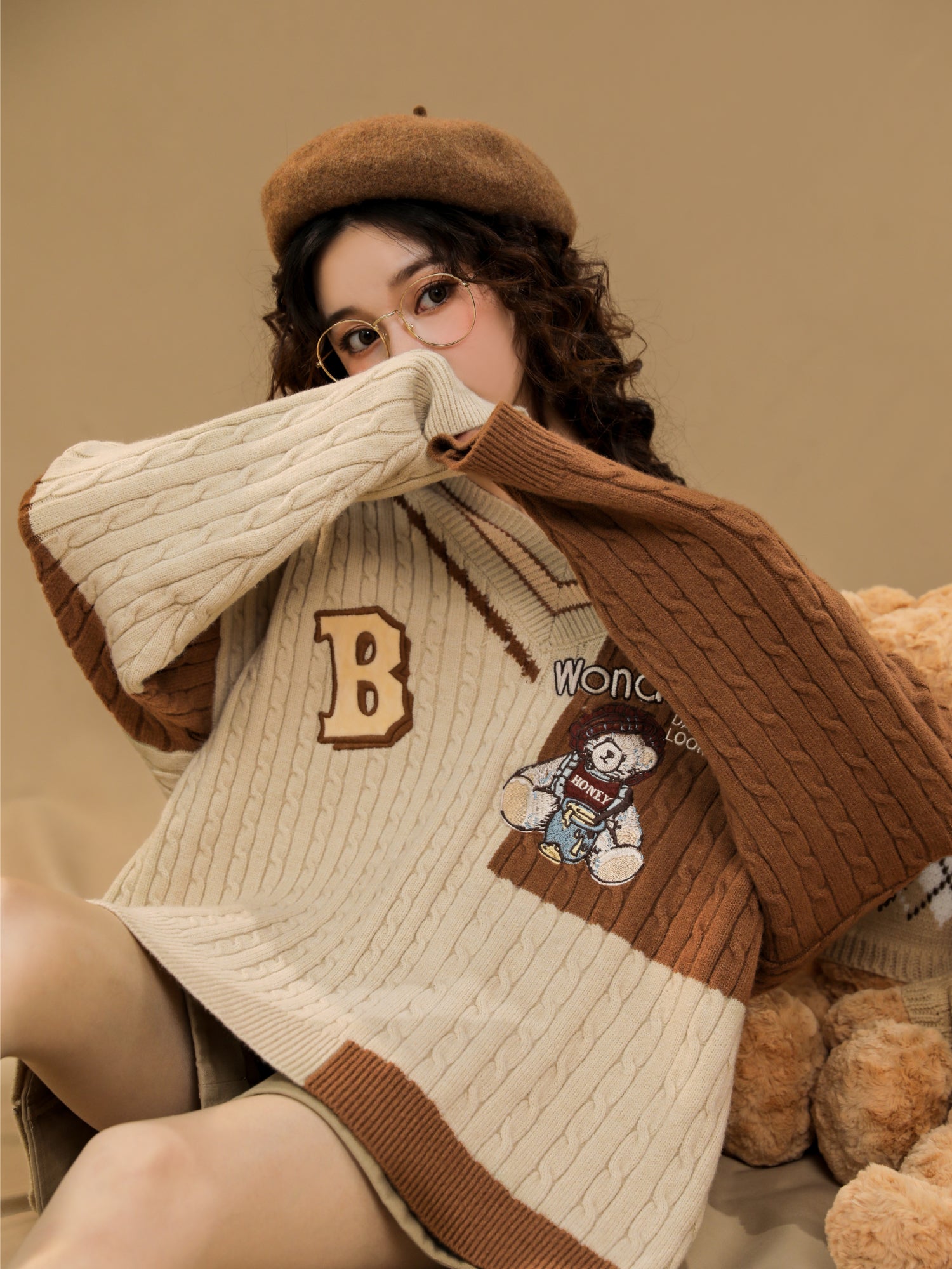 Wonder Bear Knit Sweater-ntbhshop