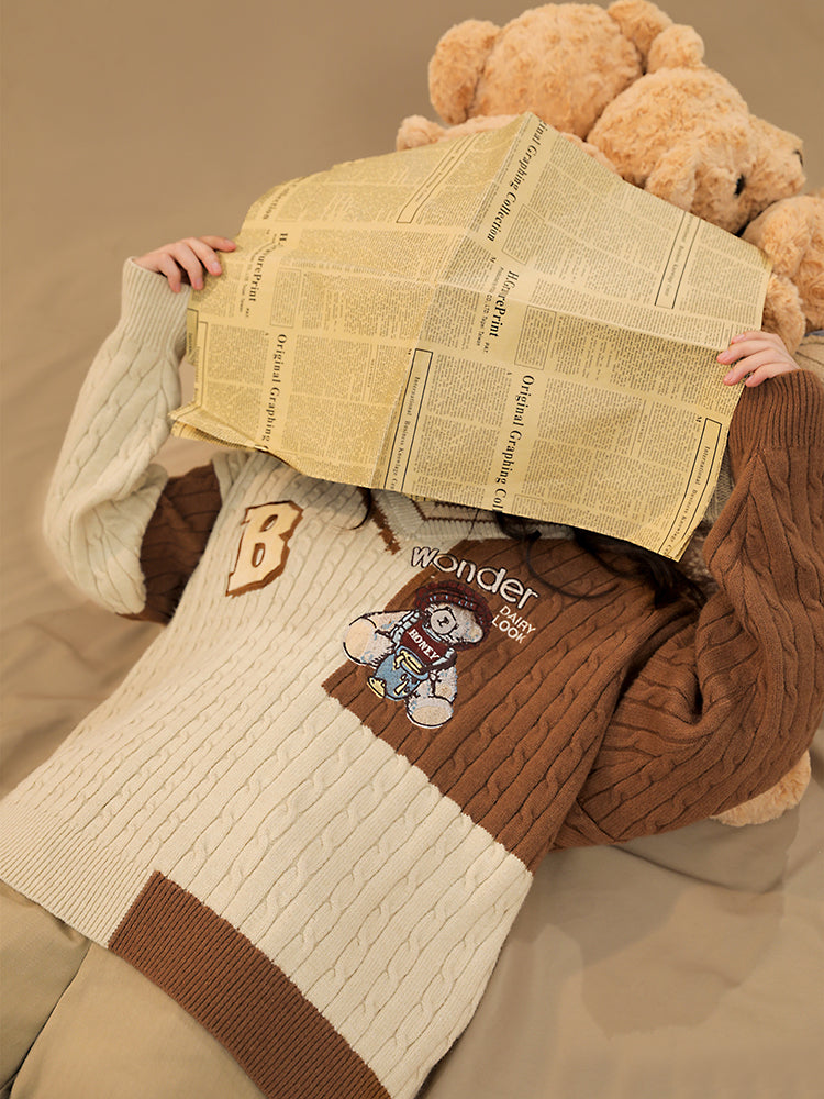 Wonder Bear Knit Sweater-ntbhshop