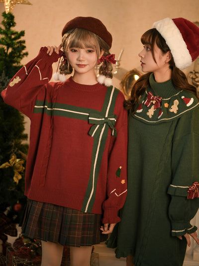 Christmas Knit Sweater & Turtleneck Dress-ntbhshop