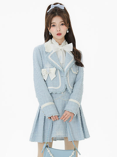 Frozen Tweed Crop Jacket & Skirt-ntbhshop