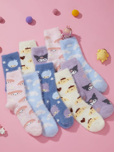 Kuromi My Melody Cinnamoroll Pompompurin Socks Set of 3-Socks-ntbhshop