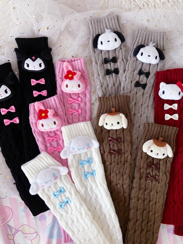 Kuromi My Melody Cinnamoroll Pompompurin Pochacco Hello Kitty Leg Warmers-ntbhshop