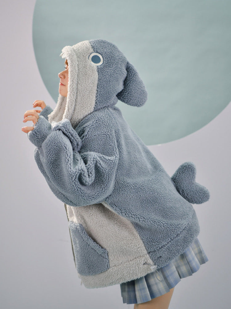 Autistic Shark Attack Zip Fleece Hoodie – kawaiienvy