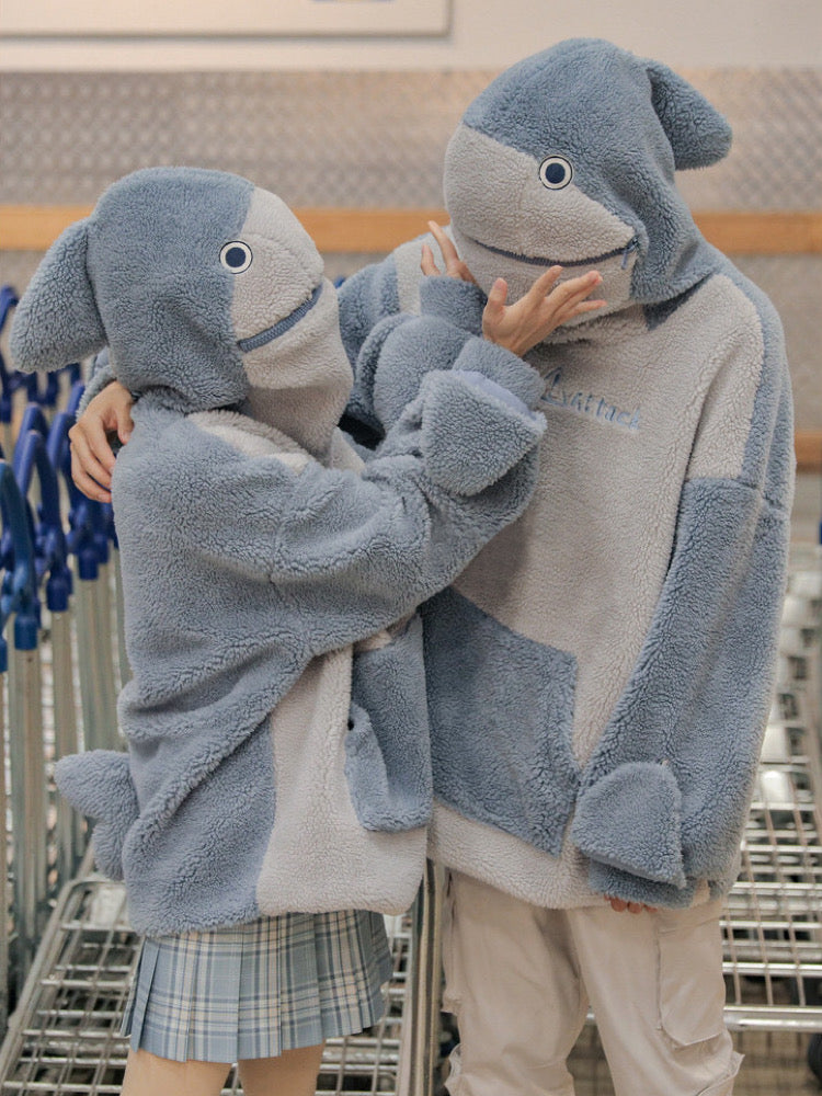 Shark Attack Fleece Hoodies & Jackets-ntbhshop