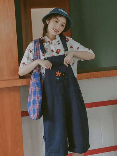 Retro Flower Overall-Sets-ntbhshop