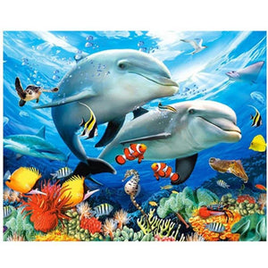 Love Dolphins Full Drill Paintings - coohaul.com